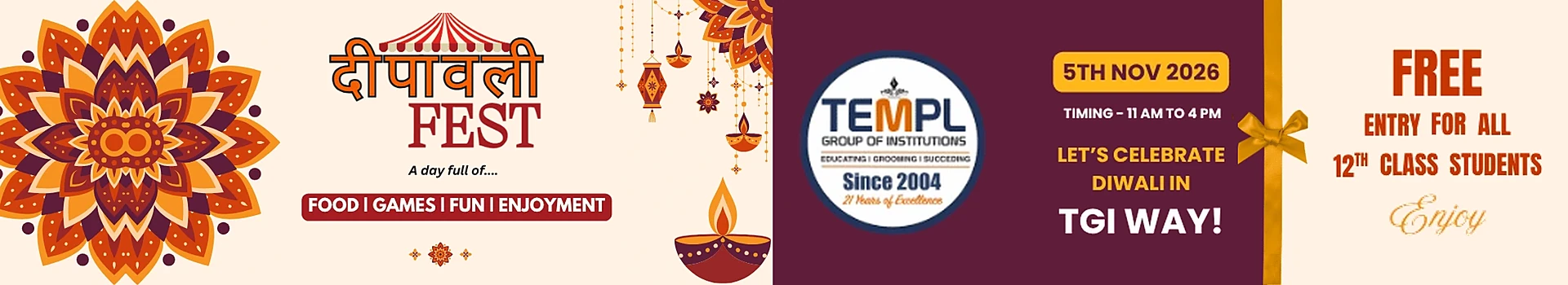 TEMPL Diwali Fest Banner